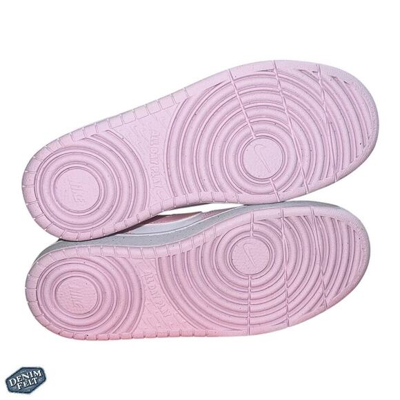 NIKE Big Girls Pink Foam Court Borough Low Recraft Casual Sneakers Athletic Shoe - Picture 12 of 16